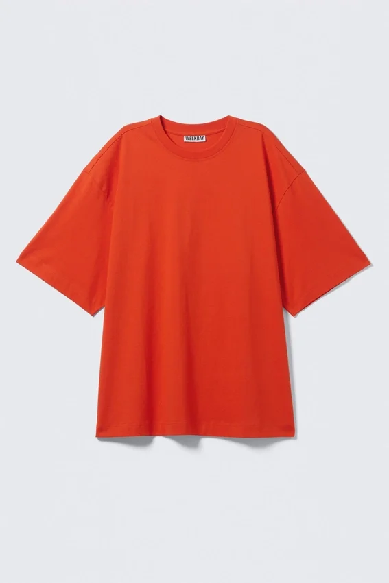 Camiseta oversize – Naranja brillante Camiseta oversize – Naranja brillante