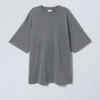 Camiseta oversize suave – Azul empolvado lavado Camiseta oversize suave – Azul empolvado lavado