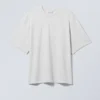 Camiseta oversize suave – Gris claro jaspeado