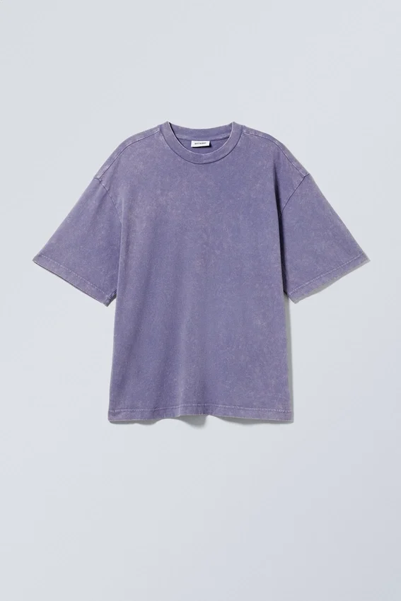 Camiseta oversize suave – Morado lavado Camiseta oversize suave – Morado lavado