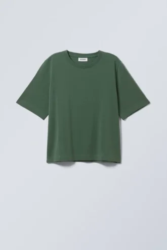 Camiseta Perfect Boxy – Verde oscuro