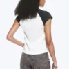 Camiseta raglán de manga corta – Blanco/Gris oscuro Camiseta raglán de manga corta – Blanco/Gris oscuro