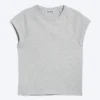 Camiseta raglán de manga corta – Gris jaspeado
