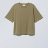 Camiseta rectangular perfecta – Verde caqui