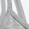 Camiseta sin mangas ajustada de algodón con cuello en V – Gris claro melange