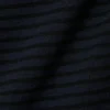 Camiseta sin mangas ajustada de algodón con cuello en V – Rayas azul oscuro