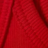 Camiseta sin mangas ajustada de canalé – Rojo brillante