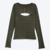 Camiseta sin mangas con bolero de dos piezas en capas – Verde caqui apagado Camiseta sin mangas con bolero de dos piezas en capas – Verde caqui apagado