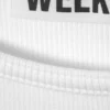 Camiseta sin mangas corta de algodón acanalado – Blanco Camiseta sin mangas corta de algodón acanalado – Blanco