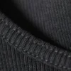 Camiseta sin mangas corta de algodón acanalado – Gris oscuro Camiseta sin mangas corta de algodón acanalado – Gris oscuro
