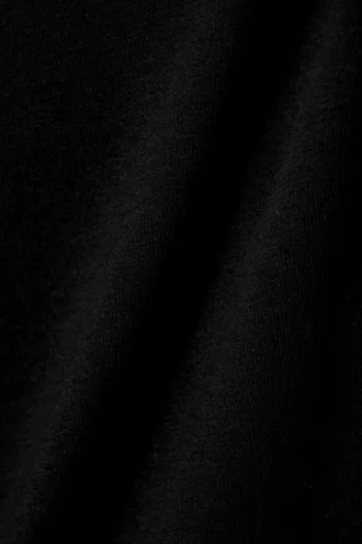 Camiseta sin mangas de algodón con cuello en V ajustada – Negro