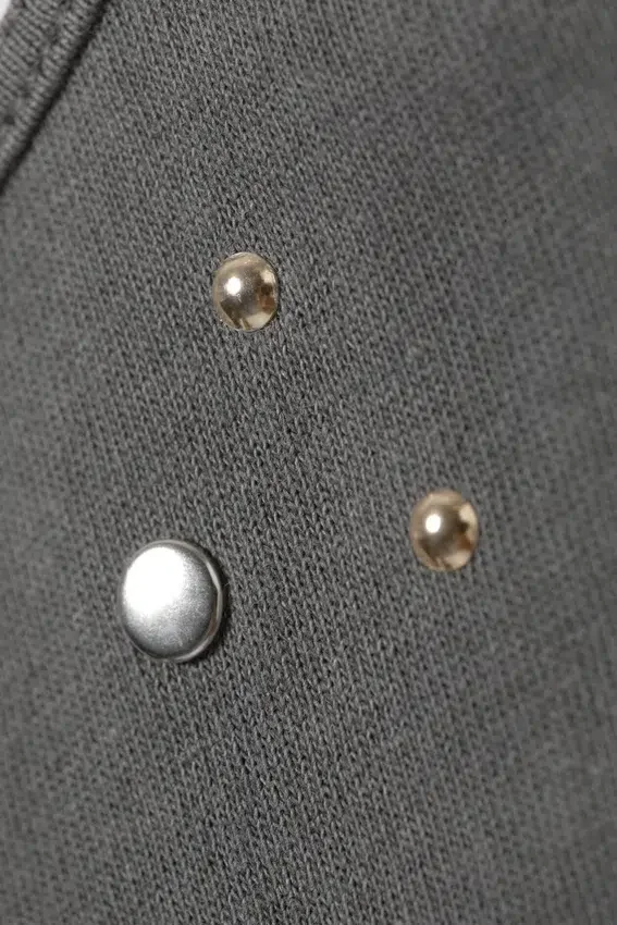 Camiseta sin mangas de algodón con tachuelas – Gris oscuro Camiseta sin mangas de algodón con tachuelas – Gris oscuro