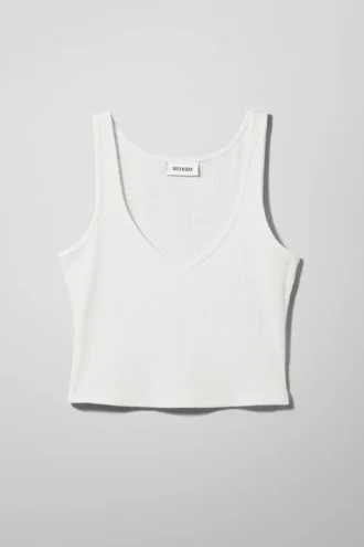 Camiseta sin mangas Novella – Blanca