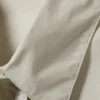 Camisón corto de popelín de algodón con cordón – Verde claro