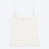 Camisola con tirantes y encaje – Blanco roto Camisola con tirantes y encaje – Blanco roto