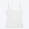 Camisola con tirantes y encaje – Gris claro difuminado Camisola con tirantes y encaje – Gris claro difuminado