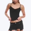 Camisola con tirantes y encaje – Negro Camisola con tirantes y encaje – Negro