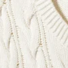 Chaleco de algodón con punto trenzado – Blanco Chaleco de algodón con punto trenzado – Blanco