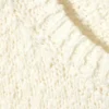 Chaleco de punto con textura cuadrada – Blanco roto Chaleco de punto con textura cuadrada – Blanco roto