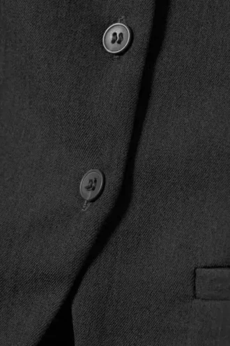 Chaleco de traje de corte entallado – Gris oscuro jaspeado