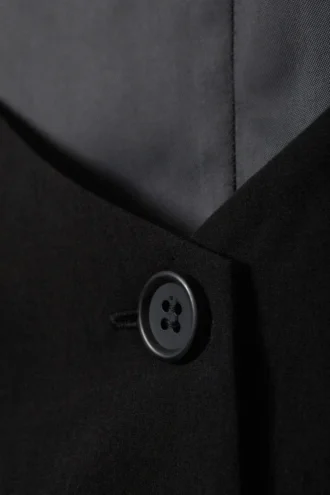 Chaleco de traje entallado – Negro