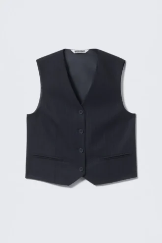 Chaleco de traje – Rayas diplomáticas azul oscuro