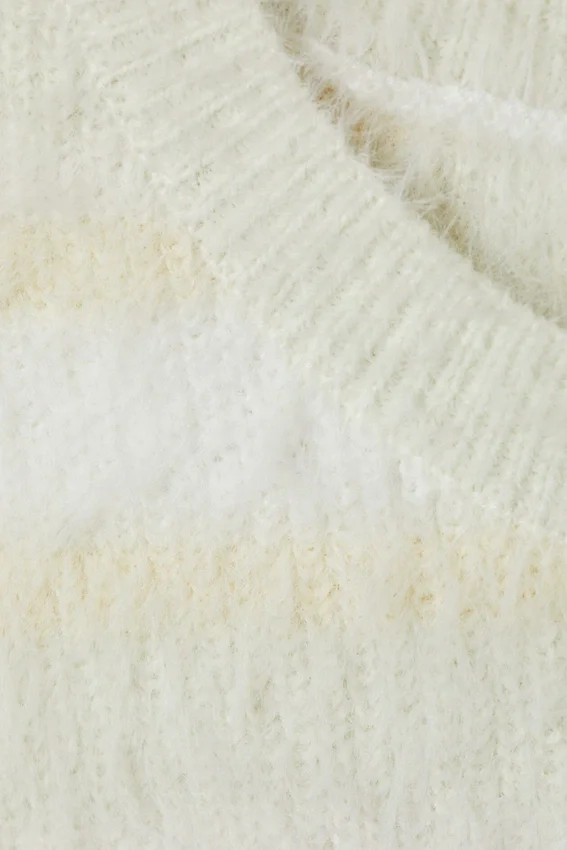 Chaleco mullido de canalé – Blanco Chaleco mullido de canalé – Blanco