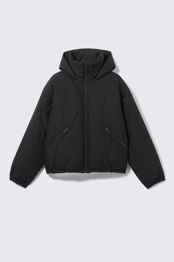 Chaqueta acolchada con capucha – Negro Chaqueta acolchada con capucha – Negro