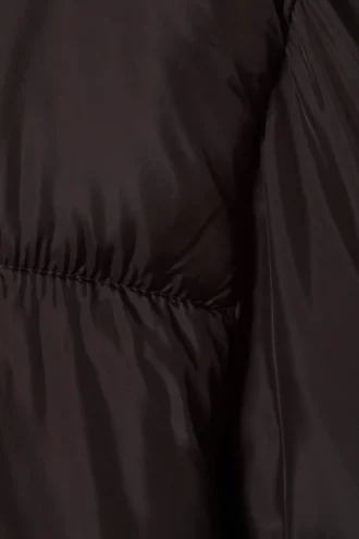 Chaqueta acolchada con cuello – Marrón oscuro