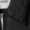 Chaqueta acolchada con cuello – Negro