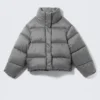Chaqueta acolchada corta oversize – Gris Chaqueta acolchada corta oversize – Gris