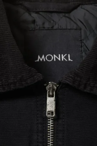 Chaqueta acolchada de lona de algodón – Negro