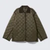 Chaqueta acolchada oversize con forro – Verde caqui y marrón Chaqueta acolchada oversize con forro – Verde caqui y marrón