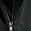 Chaqueta bomber acolchada de sarga – Negro Chaqueta bomber acolchada de sarga – Negro