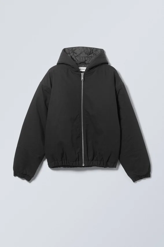 Chaqueta bomber con capucha Remy – Negro Chaqueta bomber con capucha Remy – Negro