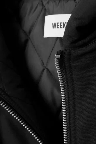 Chaqueta bomber con capucha Remy – Negro