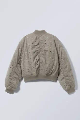 Chaqueta bomber corta con ojales – Dusty Mole