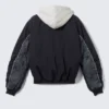 Chaqueta bomber holgada con capucha – Azul marino oscuro Chaqueta bomber holgada con capucha – Azul marino oscuro