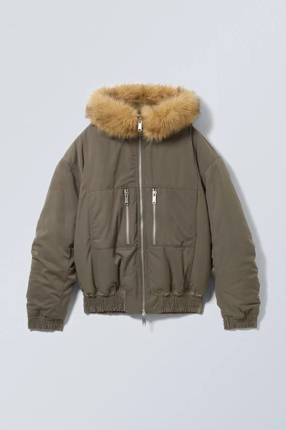 Chaqueta bomber holgada con capucha – Mole Dark Chaqueta bomber holgada con capucha – Mole Dark