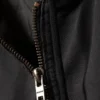 Chaqueta bomber holgada con capucha – Negro lavado Chaqueta bomber holgada con capucha – Negro lavado