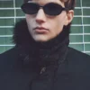 Chaqueta bomber holgada con cuello de piel sintética – Negro Chaqueta bomber holgada con cuello de piel sintética – Negro