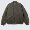 Chaqueta bomber oversize de sarga – Dusty Mole Chaqueta bomber oversize de sarga – Dusty Mole