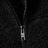 Chaqueta con capucha de felpa – Negro Chaqueta con capucha de felpa – Negro
