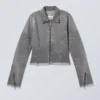 Chaqueta con cremallera de denim Ontario – Eleven Grey