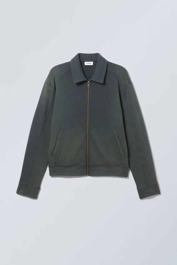 Chaqueta con cremallera lavada – Azul oscuro lavado Chaqueta con cremallera lavada – Azul oscuro lavado