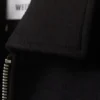 Chaqueta corta de mezcla de lana – Negro