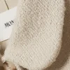 Chaqueta cuadrada abotonada de mezcla de lana – Crema empolvado Chaqueta cuadrada abotonada de mezcla de lana – Crema empolvado