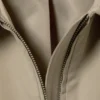 Chaqueta de algodón con cremallera de corte recto – Beige Chaqueta de algodón con cremallera de corte recto – Beige