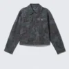 Chaqueta de camionero de algodón holgada Gia F – Camuflaje azul marino Chaqueta de camionero de algodón holgada Gia F – Camuflaje azul marino