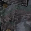 Chaqueta de camionero de algodón holgada Gia F – Camuflaje azul marino Chaqueta de camionero de algodón holgada Gia F – Camuflaje azul marino